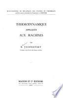 Thermodynamique appliquée aux machines