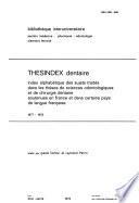 Thésindex dentaire
