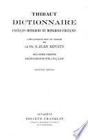 Thibaut [i.e. Haas] francia-magyar és magyar-francia szótár: rész. Magyar-francia