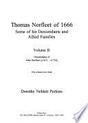 Thomas Norfleet of 1666: John Norfleet (c1671-c1734) and his descendants