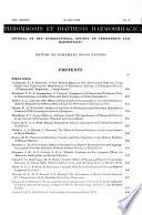 Thrombosis Et Diathesis Haemorrhagica