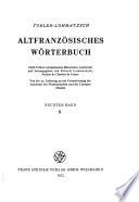 Tobler-Lommatzsch altfranzösisches Wörterbuch