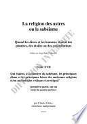 Tome XVII La religion des astres ou le sabéisme