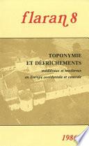 Toponymie et défrichements