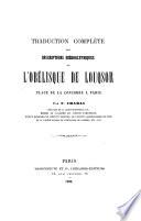 Traduction complète des inscriptions hiéroglyphiques de l'obélisque de Louqsor Place de la Concorde à Paris