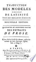 Traduction Des Modéles Choisis De Latinité Tirées Des Meilleurs Écrivains