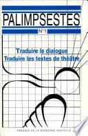 Traduire le dialogue : traduire les textes de théâtre