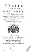 Traité complet d'électricité par M. Tibere Cavallo