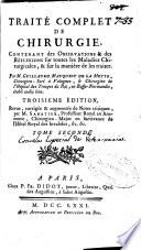 Traité Complet de Chirurgie,...