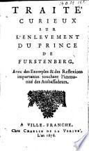 Traité curieux sur l'enlèvement du prince de Furstenberg