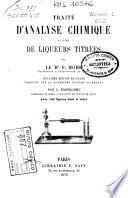 Traite d'analyse chimique