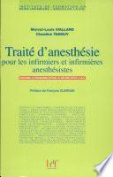 Traité d'anesthésie pour les infirmiers et infirmières anesthésistes