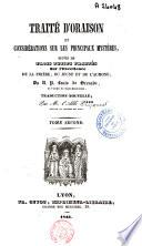 Traité d'oraison et considérations sur les principaux mystères