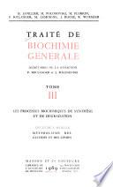 Traité de biochimie générale