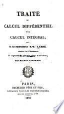 Traité de calcul différentiel et de calcul intégral