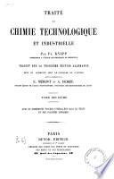 Traité de chimie technologique et industrielle
