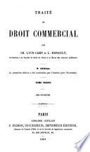 Traité de droit commercial