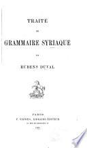 Traité de grammaire syriaque