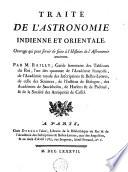 Traité de l'astronomie indienne et orientale