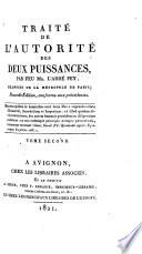 Traité de l'autorité des deux puissances