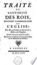 Traité de l'autorité des rois