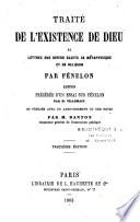 Traité de l'existence de Dieu, et Lettres sur divers sujets de métaphysique et de religion