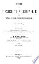 Traité de l'instruction criminelle