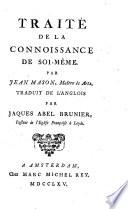 Traité de la connoissance de soi même