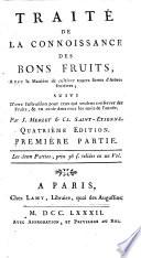Traité de la connoissance des bons fruits
