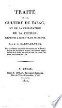 Traité de la culture du tabac, et de la préparation de sa feuille