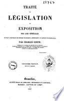 Traité de legislation; ou, Exploitation des lois générales