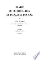 Traité de manipulation et d'analyse des gaz