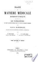 Traité de matière médicale homoeopathique comprenant les pathogénésies du traité de matière médicale pure et du traité des maladies chroniques