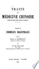 Traité de médecine chinoise
