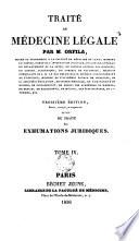 Traite de Medecine Legale 3ème, 4 1a part