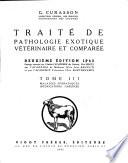 Traité de pathologie exotique vétérinaire et comparée