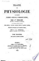 Traite de physiologie consideree comme science d'observation
