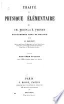 Traité de physique élémentaire