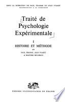 Traité de psychologie expérimentale: Histoire et méthode, par J. Piaget, P. Fraisse et M. Reuchlin