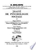 Traité de psychologie sociale: Sciences humaines et psychologie sociale. Les études