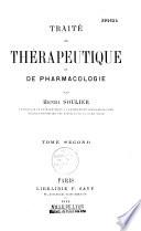 Traité de thérapeutique et de pharmacologie
