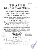 Traité des accouchements, contenant des observations importantes sur la pratique de cet art