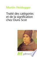 Traité des catégories et de la signification chez Duns Scot