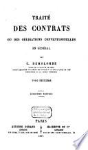 Traité des contrats ou des obligations conventionnelles en général