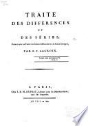 Traité des différences et des séries
