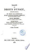 *Traité des droits d'usufruit, d'usage personnel, et d'habitation