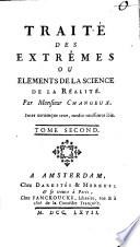 Traité Des Extremes ou Éléments De La Science De la Réalité