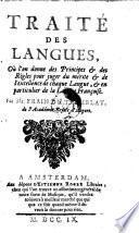 Traite des langues (etc.)