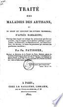 Traité des maladies des artisans, et de celles qui résultent des diveres professions, d'après Ramazzini