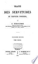 Traité des servitudes ou services fonciers